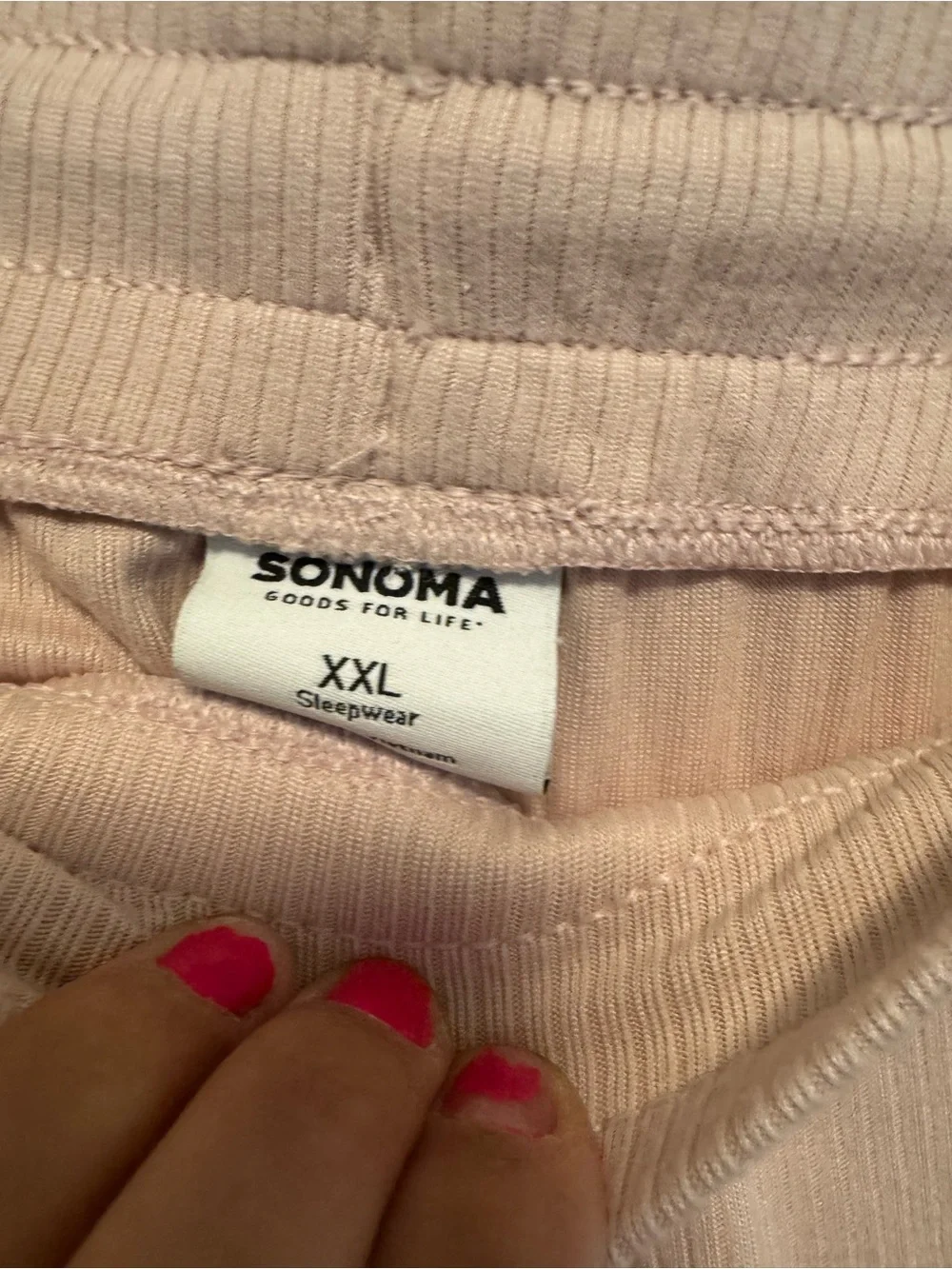 Sonoma Ribbed Sleepwear Shorts - Light Pink